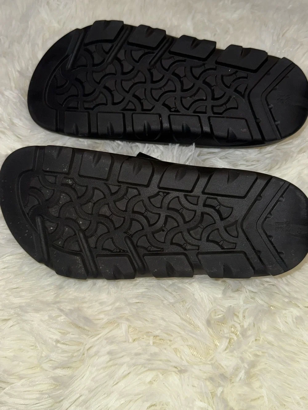 Kids Black Adjustable Double-Buckle Sandals